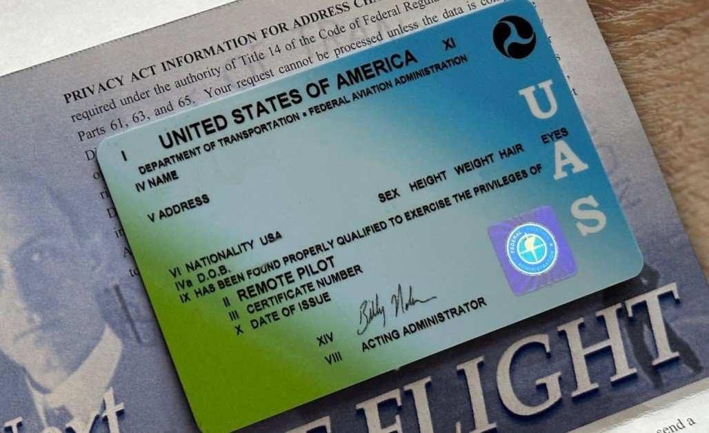 FAA issued Drone Pilot License- Part 107